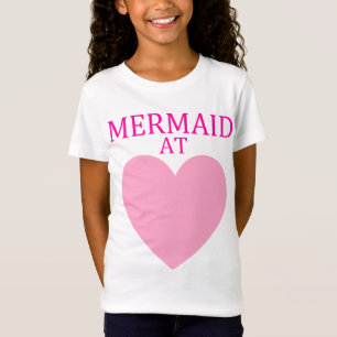Meerjungfrau am T - Shirt der Herz-Mädchen