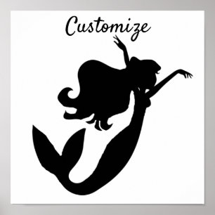 Meerjungfrau an Bord schwarz/weiß Thunder_Cove Poster