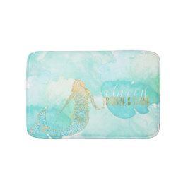 Meerjungfrau-Aqua-Goldschein Badematte