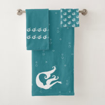 Meerjungfrau aquamarin blau und weiß