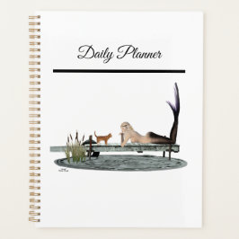 Meerjungfrau auf Bootsanlegestelle Planer