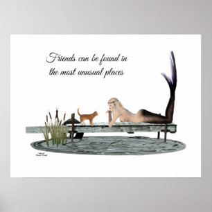 Meerjungfrau auf dem Dock-Poster Poster