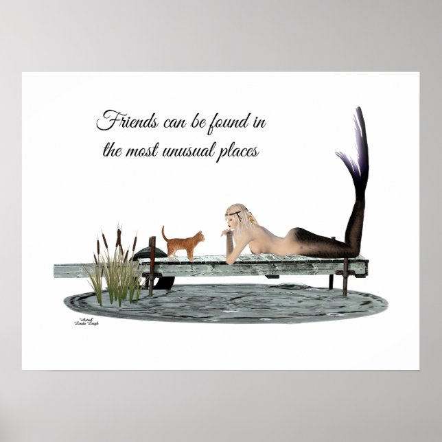Meerjungfrau auf dem Dock-Poster Poster (Vorne)