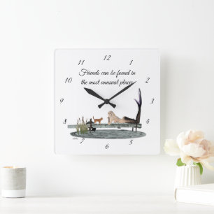 Meerjungfrau auf der Dock Wall Uhr