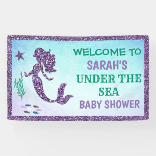 Meerjungfrau Baby Shower Banner