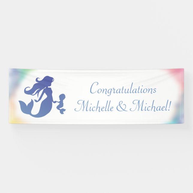 Meerjungfrau-Babydusche Banner (Horizontal)