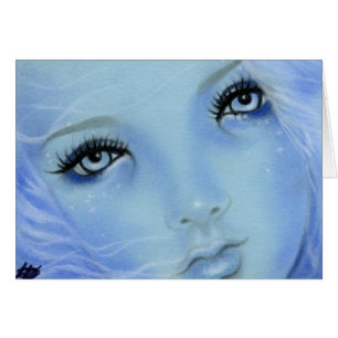 Meerjungfrau-blaue Augen-Karte