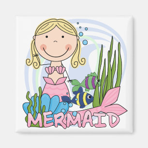 Meerjungfrau - blonde T-Shirts und Geschenke Magnet