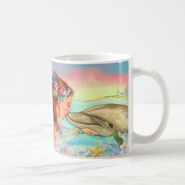 Meerjungfrau-"Delphin-Kuss" Schale durch Schempp Kaffeetasse (Rechts)