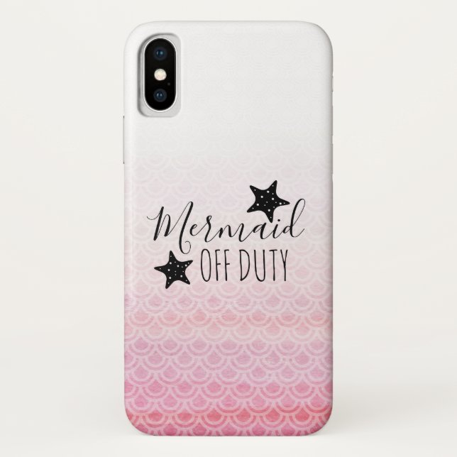 Meerjungfrau-dienstfreier rosa Case-Mate iPhone hülle (Rückseite)