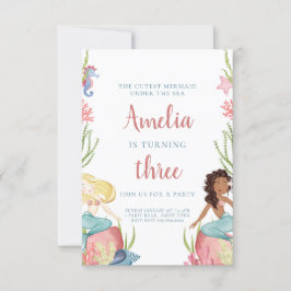 Meerjungfrau Einladung