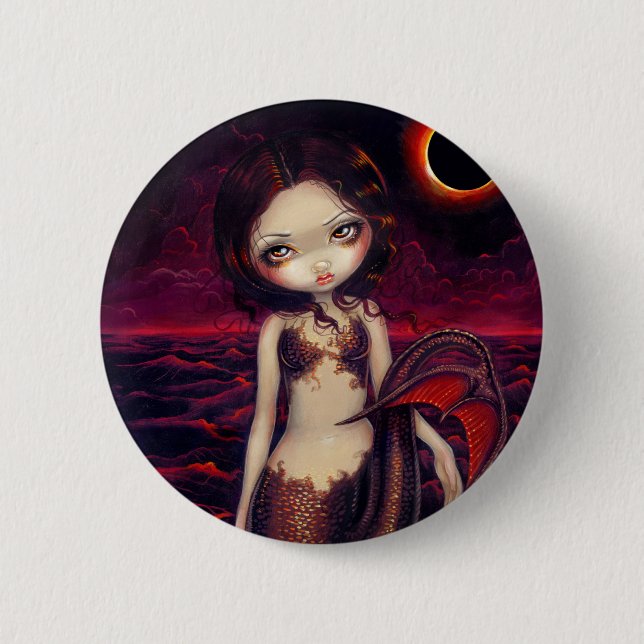 "Meerjungfrau-Eklipse-" Knopf Button (Vorderseite)