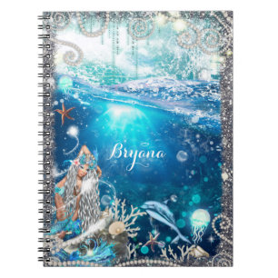 Meerjungfrau Fantasy Blond Verzauberte Strand Fant Notizblock