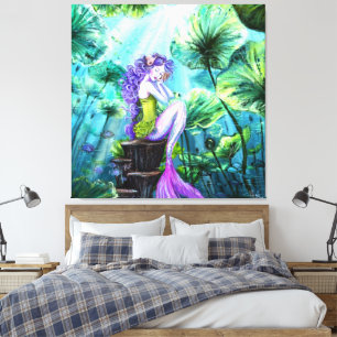 Meerjungfrau Fantasy Leinwanddruck