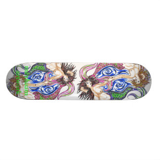Meerjungfrau farbige Grafik Skateboard