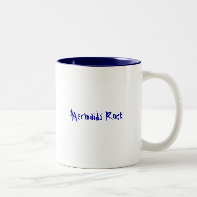 Meerjungfrau-Felsen-Tasse Zweifarbige Tasse (Rechts)