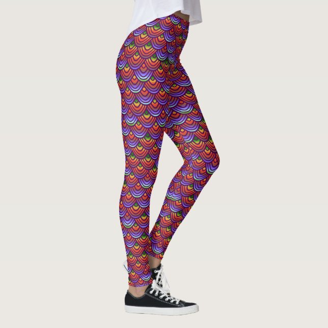 Meerjungfrau-Fisch-Skala-bunte Leggings (Rechts)