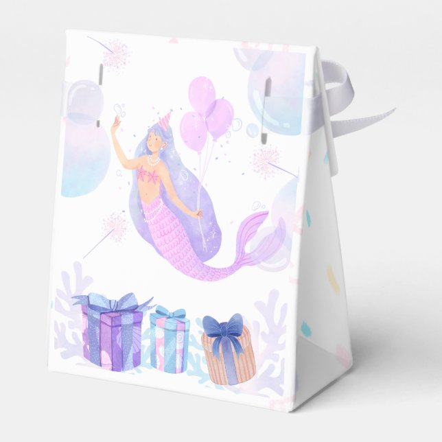 Meerjungfrau Geburtstag Geschenkschachtel (Rückseite)