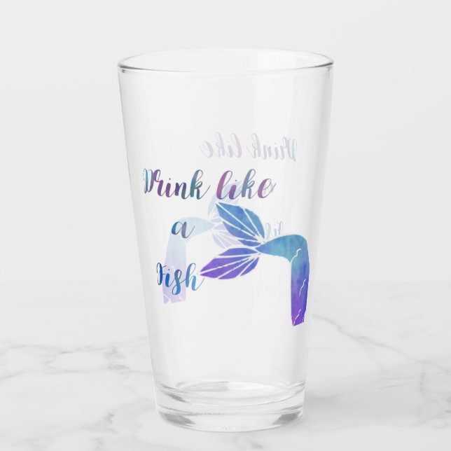 Meerjungfrau-Getränk wie eine Glas (Rückseite)