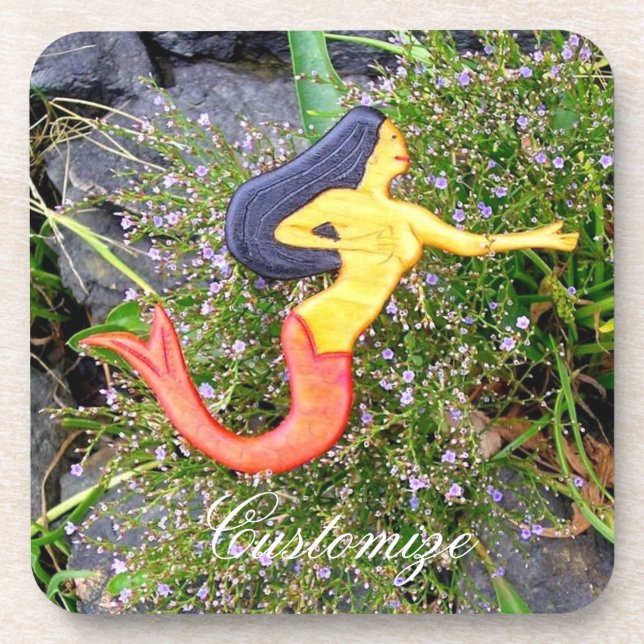 Meerjungfrau Getränkeuntersetzer (Vorderseite)