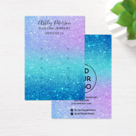 Meerjungfrau Glitzer blauer Ohrring