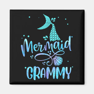 Meerjungfrau Grammy Lustige Frauen Familien-Matchi Magnet