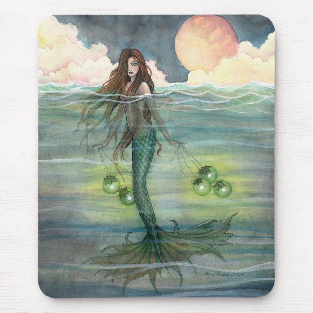 Meerjungfrau "Illuminiertes Meer" Mousepad (Vorne)