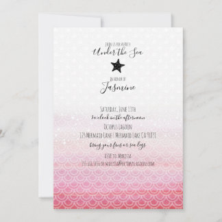 Meerjungfrau im Rahmen der Geburtstagspartei Einladung