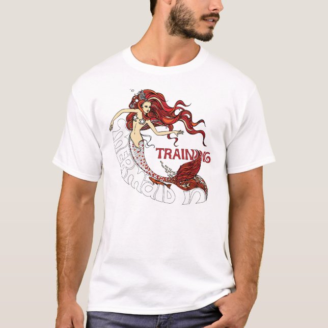 Meerjungfrau im Training (Redhead) T-Shirt (Vorderseite)