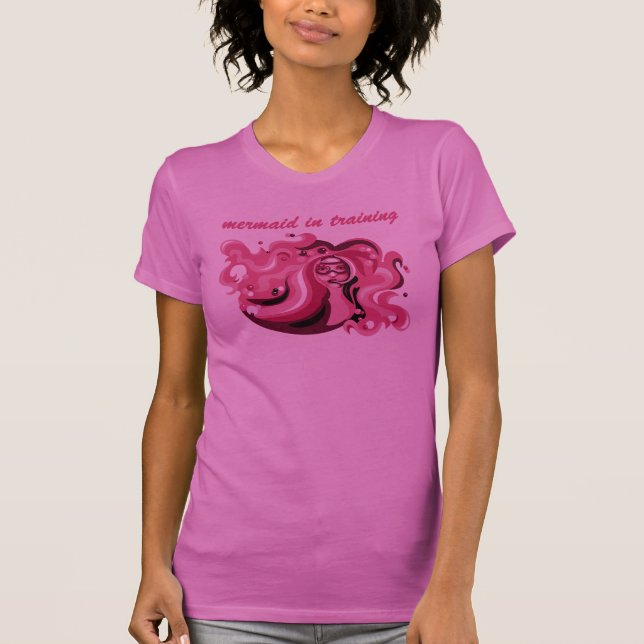 Meerjungfrau im Training (Rosa) T-Shirt (Vorderseite)