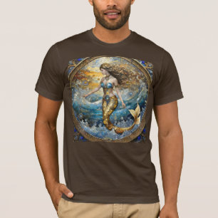 Meerjungfrau in den Ozeanwellen T-Shirt