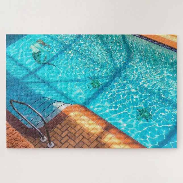 Meerjungfrau in einem Schwimmbad (Horizontal)