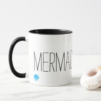 Meerjungfrau in Herz und Blauer Muschel Tasse
