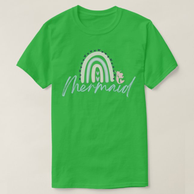 Meerjungfrau in versteckter Meerjungfrau T-Shirt (Design vorne)
