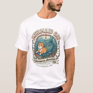 Meerjungfrau Katze Meerjungfrau Unterwasser Katze T-Shirt