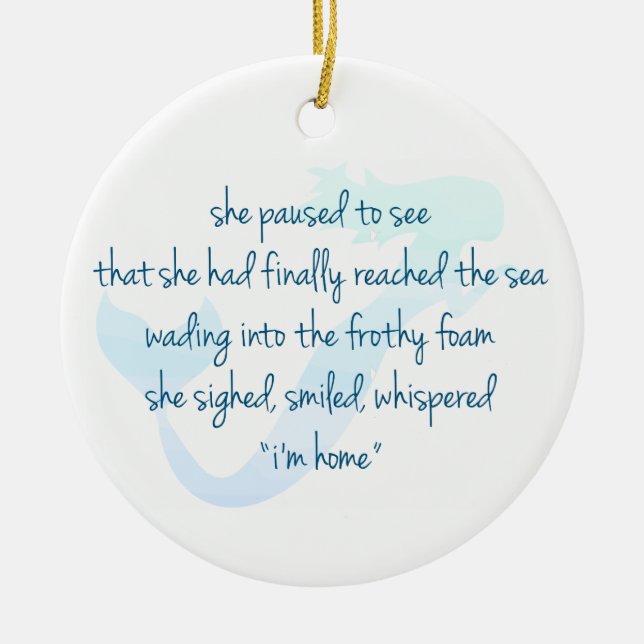 Meerjungfrau Keramik Ornament (Vorne)