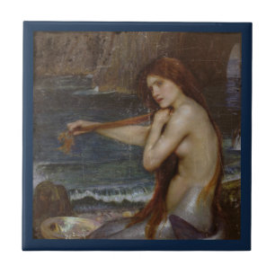 Meerjungfrau kommt ihr Haar Fliese