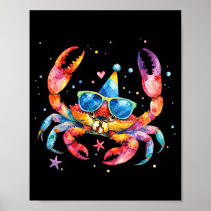 Meerjungfrau-Krabben-Geburtstags-Sommerparty-Match Poster