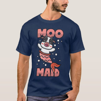 Meerjungfrau-Kuh-Familie T-Shirt