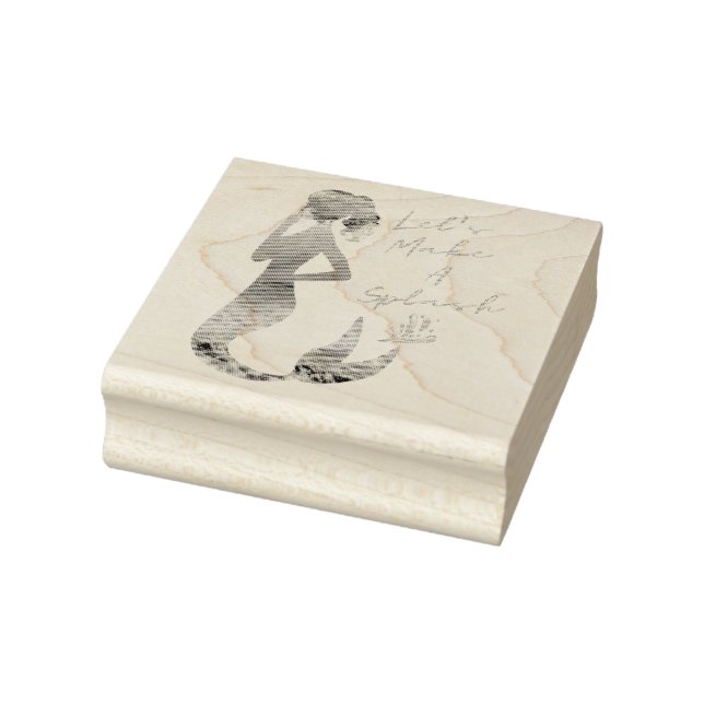 Meerjungfrau Lasst uns einen Schlag machen Gummistempel (Stempel)