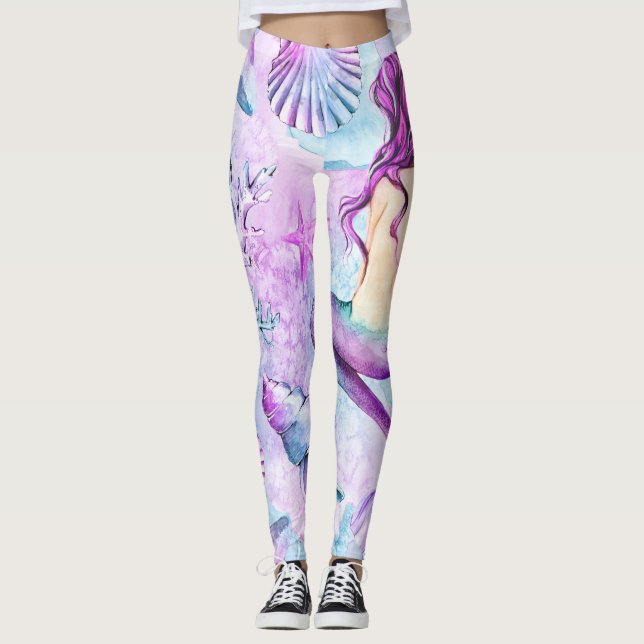 Meerjungfrau-Leggings, die Leggings der Frauen, (Vorderseite)