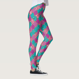 Meerjungfrau-Leggings - Glitzer-Yoga- & Bootsanzug Leggings