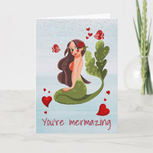 Meerjungfrau Liebe Sie sind Mermazing Valentine Karte