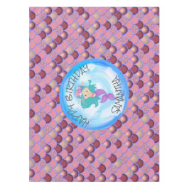 Meerjungfrau Lila rosa Scales Tablette Tischdecke