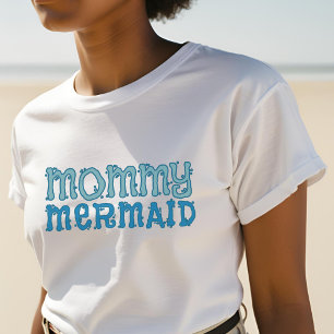 Meerjungfrau-Mama-Strand-Baby-Shower-T-Shirt T-Shirt