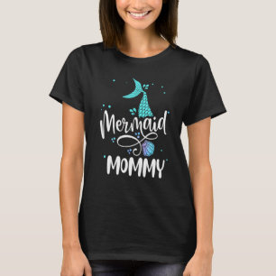 Meerjungfrau Mami Frauen Familie Passende Party T-Shirt