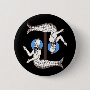 Meerjungfrau männlicher Kaiser Triton Button