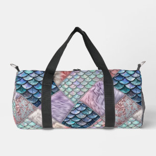 Meerjungfrau Märchen Glitter-Monogramm-Tasche Duffle Bag