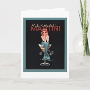 Meerjungfrau Martini Karte