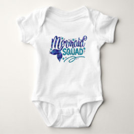 Meerjungfrau - "Meerjungfrau-Gruppe" - aquamariner Baby Strampler